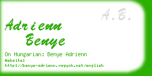 adrienn benye business card